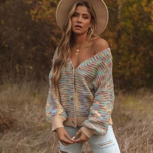 Lazaro button front knit cardigan